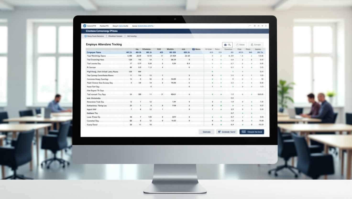 Tính năng Tổng hợp bảng chấm công nhân viên
